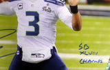 RUSSELL WILSON AUTOGRAPHED SIGNED FRAMED 16X20 PHOTO SEAHAWKS CHAMPS RW 126669