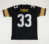 John "Frenchy" Fuqua Signed Steelers Jersey Inscribed "I'll Never Tell" Beckett