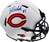 JUSTIN FIELDS AUTOGRAPHED BEARS LUNAR ECLIPSE WHITE HELMET BECKETT QR 194773