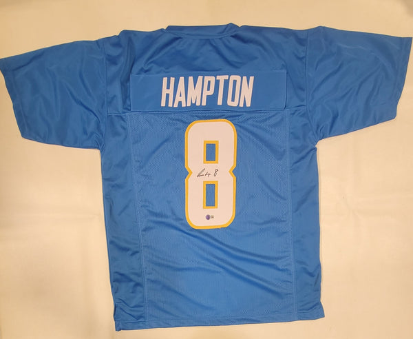 OMARION HAMPTON AUTOGRAPHED SIGNED PRO STYLE CUSTOM XL JERSEY W/ BECKETT QR