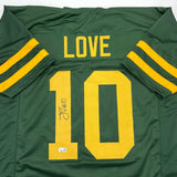 Autographed/Signed Jordan Love Green Bay Color Rush Jersey Beckett BAS COA