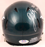 Jake Elliott Autographed Philadelphia Eagles Speed Mini Helmet w/SB Champs- PSA