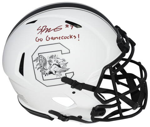 SPENCER RATTLER SIGNED SOUTH CAROLINA LUNAR AUTHENTIC HELMET W/ GO GAMECOCKS