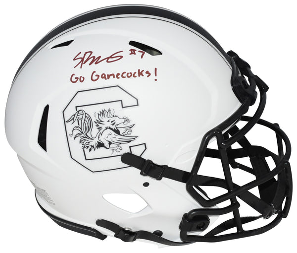 SPENCER RATTLER SIGNED SOUTH CAROLINA LUNAR AUTHENTIC HELMET W/ GO GAMECOCKS