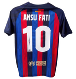 Ansu Fati Signed FC Barcelona Home Soccer Jersey #10 with Beckett COA