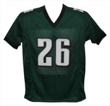 Miles Sanders Autographed/Signed Pro Style Green XL Jersey Beckett 35965
