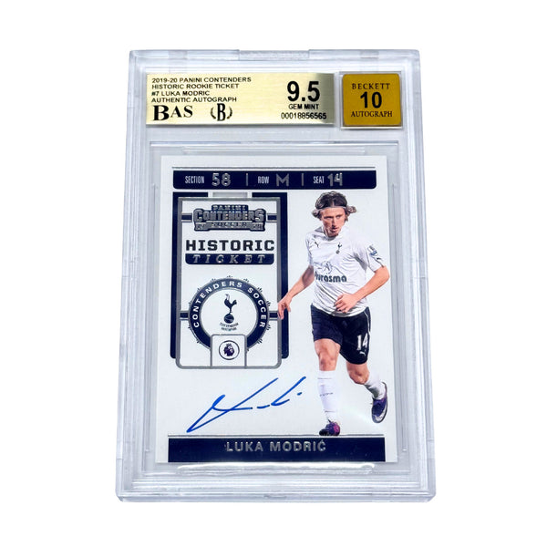 Luka Modric Signed 2019-20 Panini Contenders Historic Ticket - BGS 9.5 AUTO 10