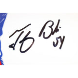 Tedy Bruschi Signed New England Patriots F/S TB Helmet Beckett Witness 51686