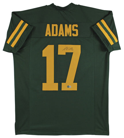 Davante Adams Authentic Signed Green Pro Style Jersey w/ Yellow #'s BAS Witness