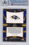 Ray Lewis Autographed 2019 Panini Prizm Blue 116/149 Trading Card BAS Slab 39199