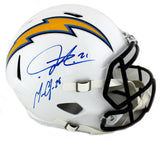 Melvin Gordon & LaDainian Tomlinson Signed LA Chargers Riddell Speed Helmet