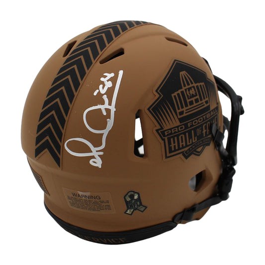Michael "Playmaker" Irvin Signed Hall Of Fame Salute To Service Mini Helmet COA
