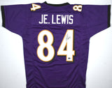 Jermaine Lewis Autographed Purple Pro Style Jersey - Beckett W Hologram *Black