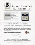 Red Schoendienst Signed LE ONL Baseball w/ Thumbprint & Display Case Beckett LOA