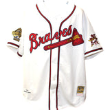 Chipper Jones Autographed Atlanta Braves M&N 1995 sz52 Jersey HOF Fanatics 51846