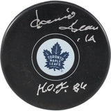 Dave Keon Autographed/Signed Toronto Maple Leafs Logo Puck HOF JSA 53993