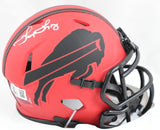 Thurman Thomas Autographed Buffalo Bills Rave Speed Mini Helmet - Beckett W Holo