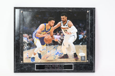 Jamal Murray Autographed 8x10 Photo with Plaque JSA COA