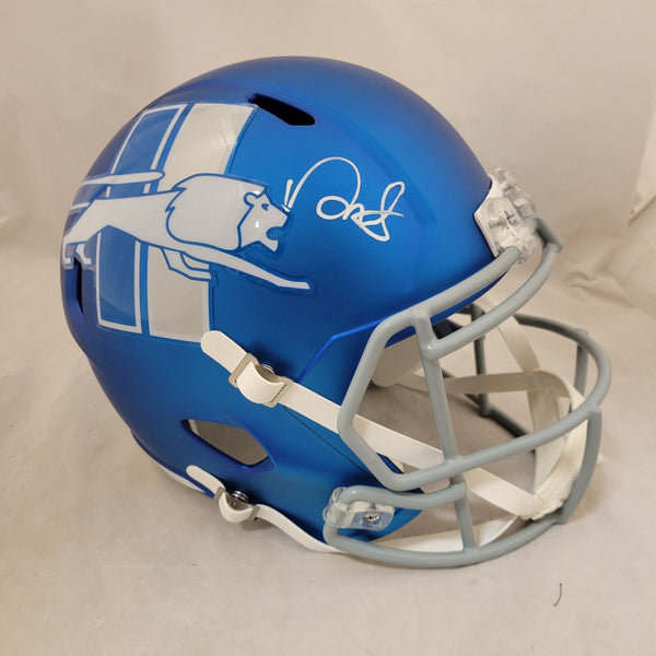 DAVID MONTGOMERY SIGNED DETROIT LIONS FS ALTERNATE SPEED REPLICA HELMET BECKETT