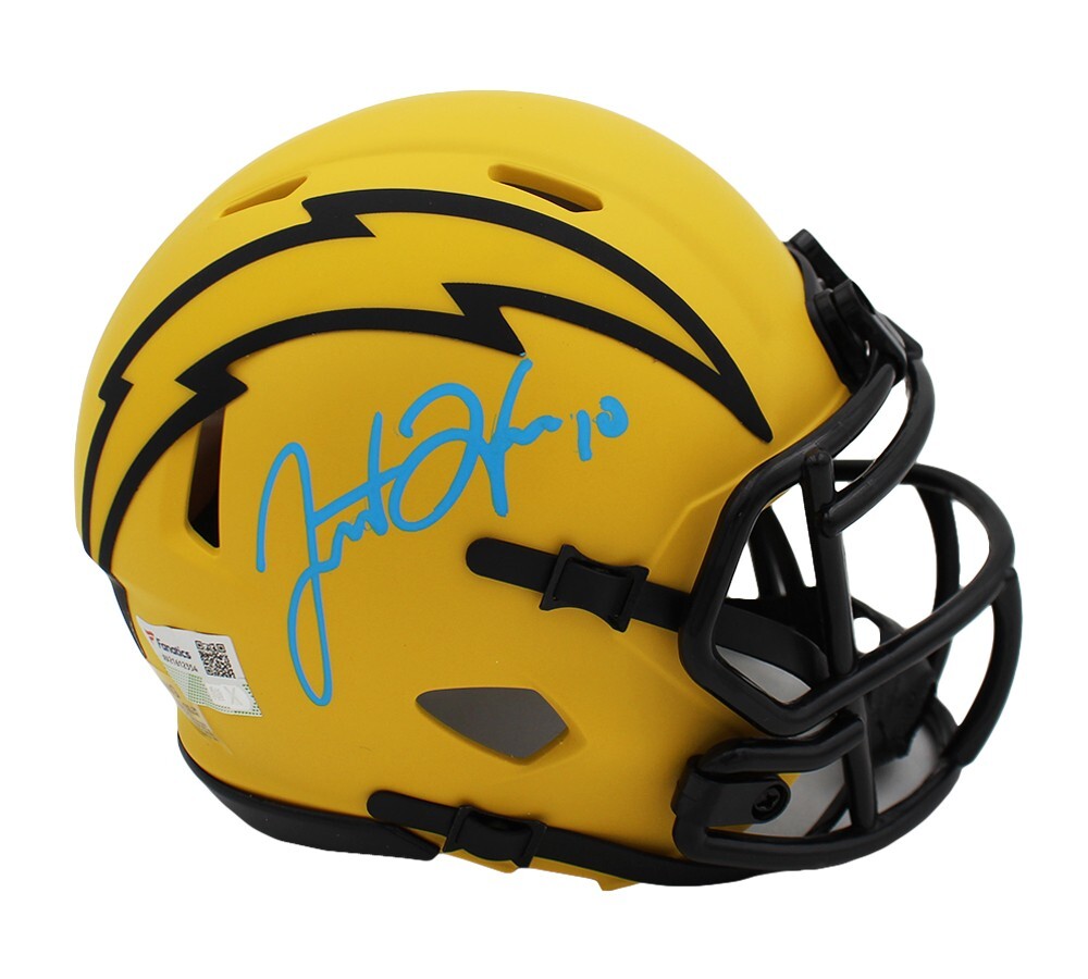 Herbert Raver Justin Herbert Signed Los Angeles Chargers Rave NFL Mini Helmet – Super ...