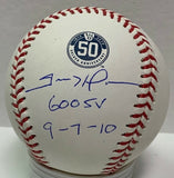 Brewers TREVOR HOFFMAN Signed 50th Anniversary LOGO Baseball w/ script AUTO JSA