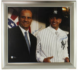Torre, Rodriguez, & Jeter Signed New York Yankees Framed 16x20 Canvas Photo