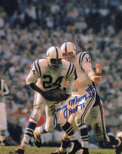 Lenny Moore Autographed Signed 8x10 Photo Baltimore Colts "HOF 75" SKU #245929