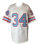 Earl Campbell Houston Signed White Football Jersey HOF 91 Tristar