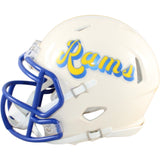 Kurt Warner Autographed Los Angeles Rams Mini Helmet Retro Beckett WIT 58583