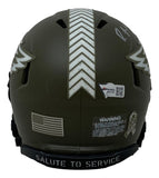 Devonta Smith Signed Philadelphia Eagles Salute To Service Mini Speed Helmet