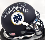 Jerome Bettis Autographed Notre Dame Schutt Blue Alt. Mini Helmet-Beckett W Holo