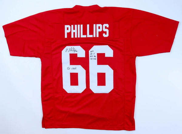 Harrison Phillips Signed Stanford Cardinal Jersey Multiple Inscriptions/ JSA COA