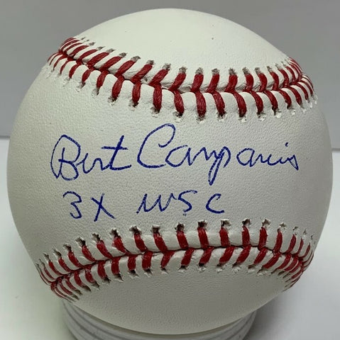 Athletics BERT CAMPANERIS Signed Official MLB Baseball AUTO w/ "3 x WSC" - JSA