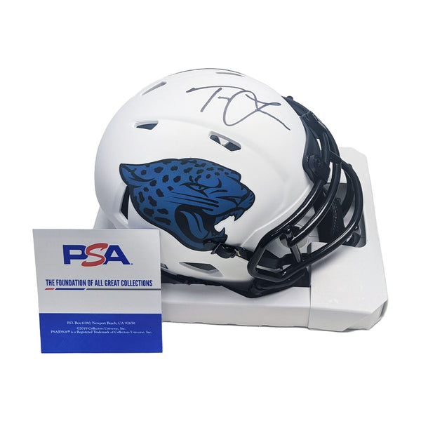 Trevor Lawrence Hand Signed Jacksonville Jaguars Lunar Mini Helmet - PSA/DNA