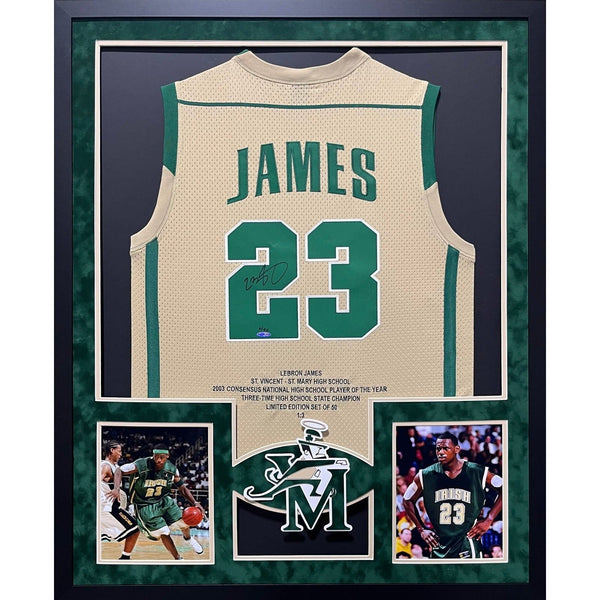 LeBron James Autographed Signed Framed High School Jersey UPPERDECK UDA