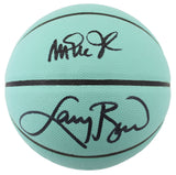 Magic Johnson & Larry BIrd Signed Tiffany & Co X Spalding Basketball LE BAS Wit
