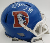 Ed McCaffrey Signed Denver Broncos Throwback Speed Mini Helmet (Beckett) W.R.