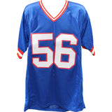 Lawrence Taylor Autographed Pro Style XL Blue Jersey Beckett Witness 49743
