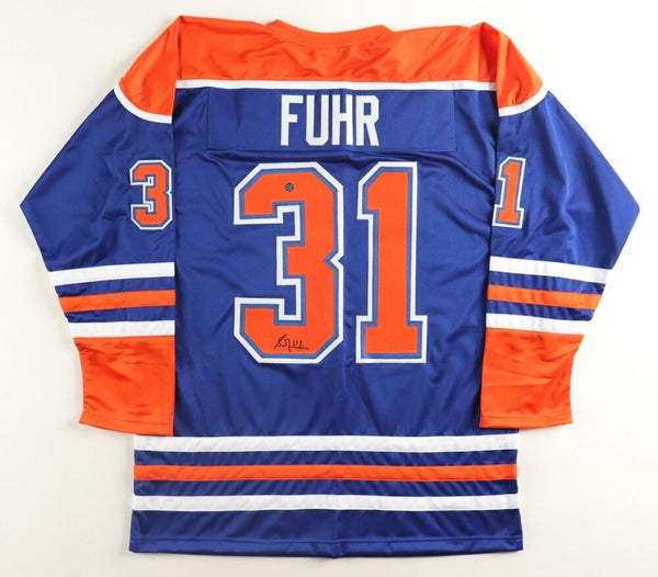 Grant Fuhr Signed Edmonton Oilers Jersey (All World Mem.) 5xStanley Cup Winner