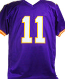 Daunte Culpepper Autographed Purple Pro Style Jersey- Beckett Witness Auth *L1