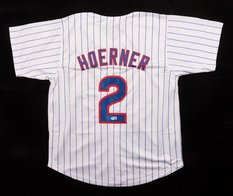 Nico Hoerner Signed Chicago Cubs Pinstriped Jersey (Becket) 2018 1st Round Pick