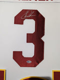 FRAMED USC TROJANS CARSON PALMER AUTOGRAPHED SIGNED JERSEY BECKETT COA