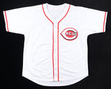Santiago Espinal Signed Cincinnati Reds Jersey (Playball Ink) 2024 Reds Inflder.