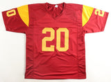 Mike Garrett Signed USC Trojans Jersey Inscribed "''65 Heisman" (JSA COA) KC /RB