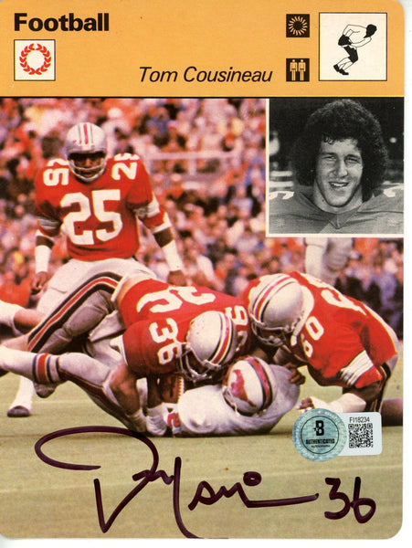 Tom Cousineau Autographed Ohio State Buckeyes 1979 Sportscaster Card BAS 56217