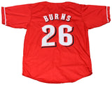 CHASE BURNS SIGNED AUTOGRAPHED CINCINNATI REDS #26 RED JERSEY BECKETT