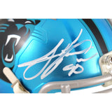 Julius Peppers Autographed Carolina Panthers Flash Mini Helmet Beckett WIT 51766