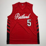 Autographed/Signed Jrue Holiday Portland Red Basketball Jersey Beckett BAS COA