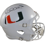 Michael Irvin Autographed Miami Hurricanes F/S Helmet Beckett Witness 56366