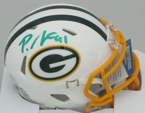 Packers PRESTON SMITH #91 Signed Riddell FLAT WHITE Mini Helmet AUTO - JSA